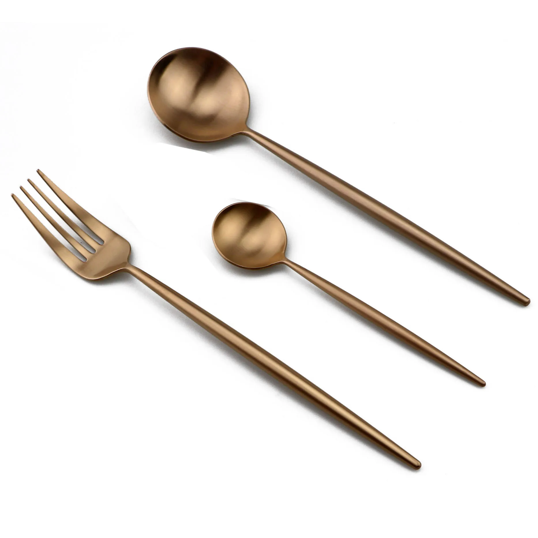 24-Pcs Rose Gold Cutlery Set Wedding Dinnerware Set Fork Knives Scoops Teaspoon 18/10 Stainless Steel Tableware Set Dropshipping