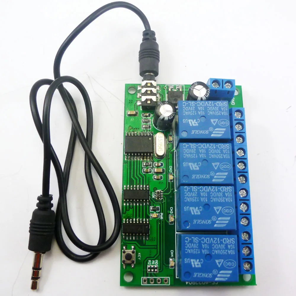 DC 12V 4ch MT8870 DTMF Tone Signal Decoder Phone Voice Remote Control Relay Switch Module for LED Motor PLC Smart Home