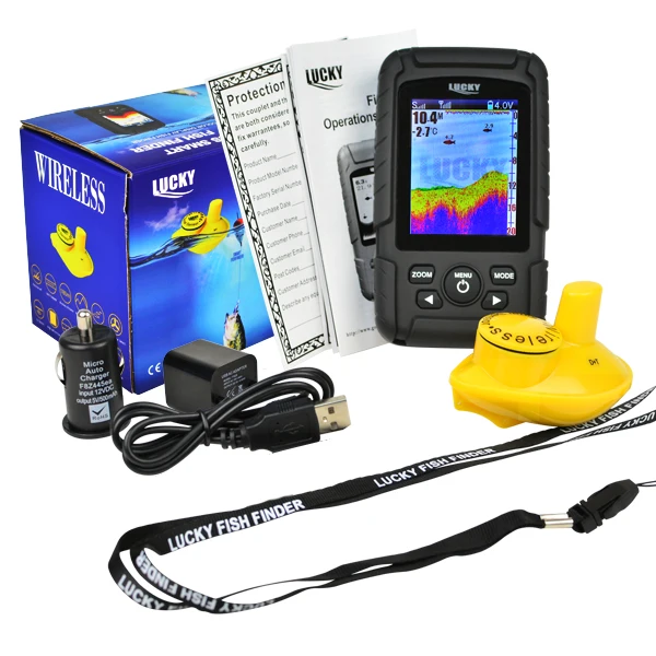 FF718Lic-W LUCKY Color Screen Fish Finder Wireless Fish Finder Rechargeable Battery 100m Operational Range Waterproof