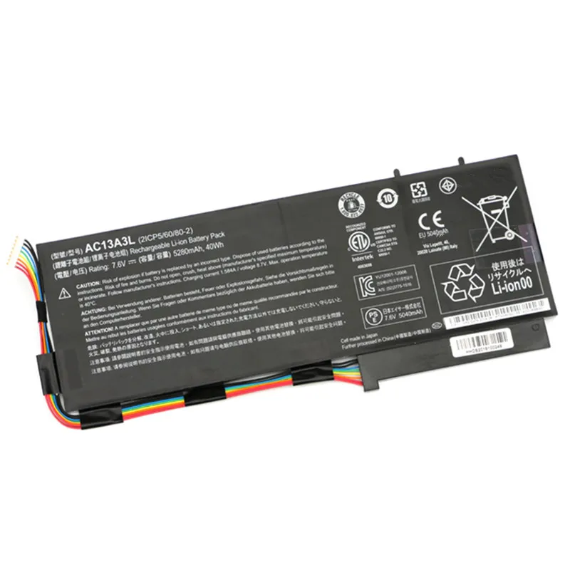 7XINbox AC13A3L 7.6V 40wh 5280mAh Laptop Battery For Acer Aspire P3-131 P3-171 X313 X313-E X313-M P3-171 11.6