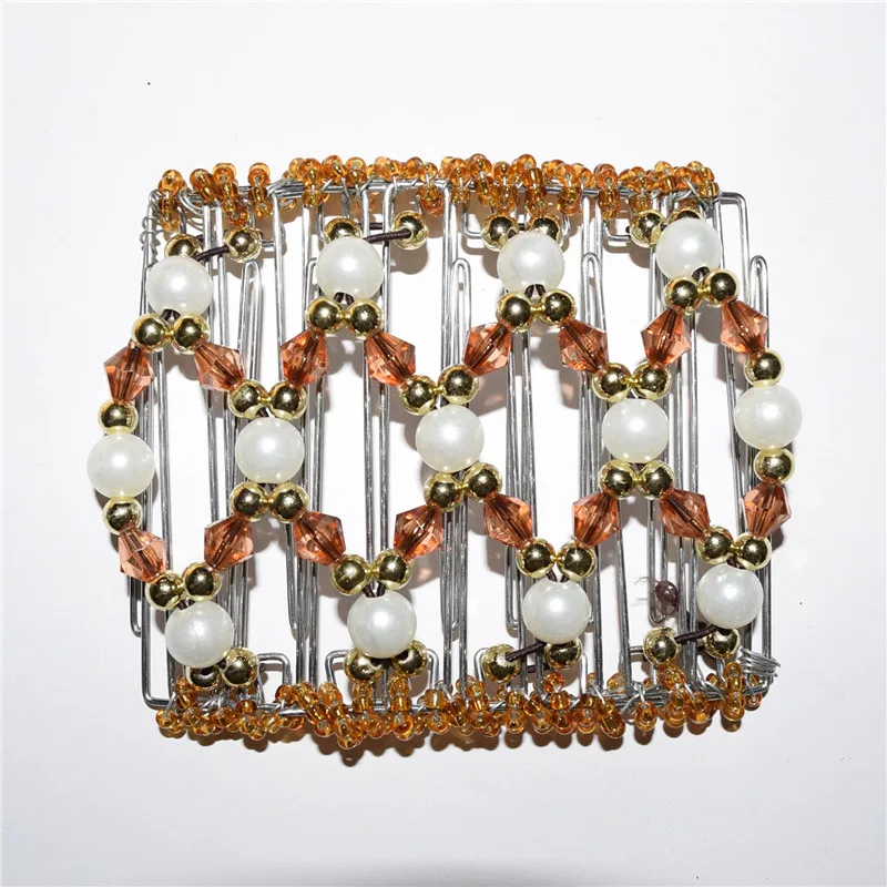 

pearl beads classical metal comb girls women lady wedding pary best gift magic comb 10 pcs /lot