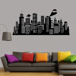 Gotham City pvc Wall sticker Comics Vinyl wall decal home decoration for Kids Room Home Art DIY Decor stickers G766