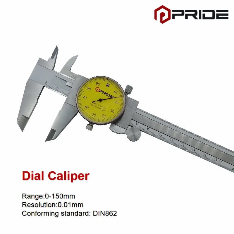 

Fine polished measuring surface Dial caliper 0-150mm