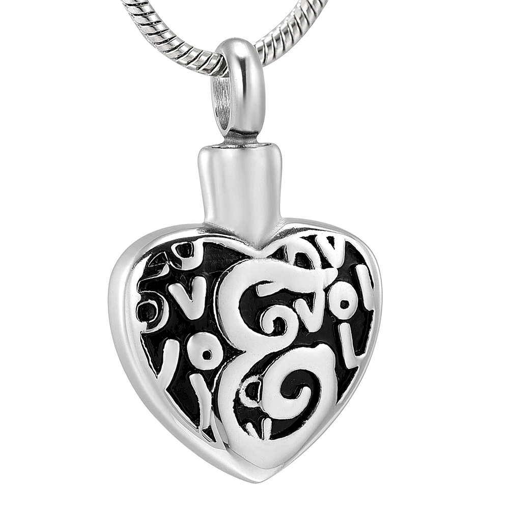 Love Heart Cremation Jewelry Pendant Human Ashes Keepsake Memorial Urn Necklace Vintage Heart Ashes Locket Jewelry