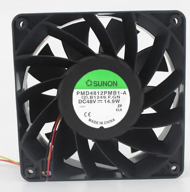 Original  PMD4812PMB1-A 48V 14.9W 12CM 12038 4 wire cooling fan