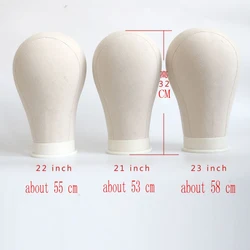 21/22/23/24 inch beige color canvas block mannequin head for wig display hair cutting and styling manikin head for wig making