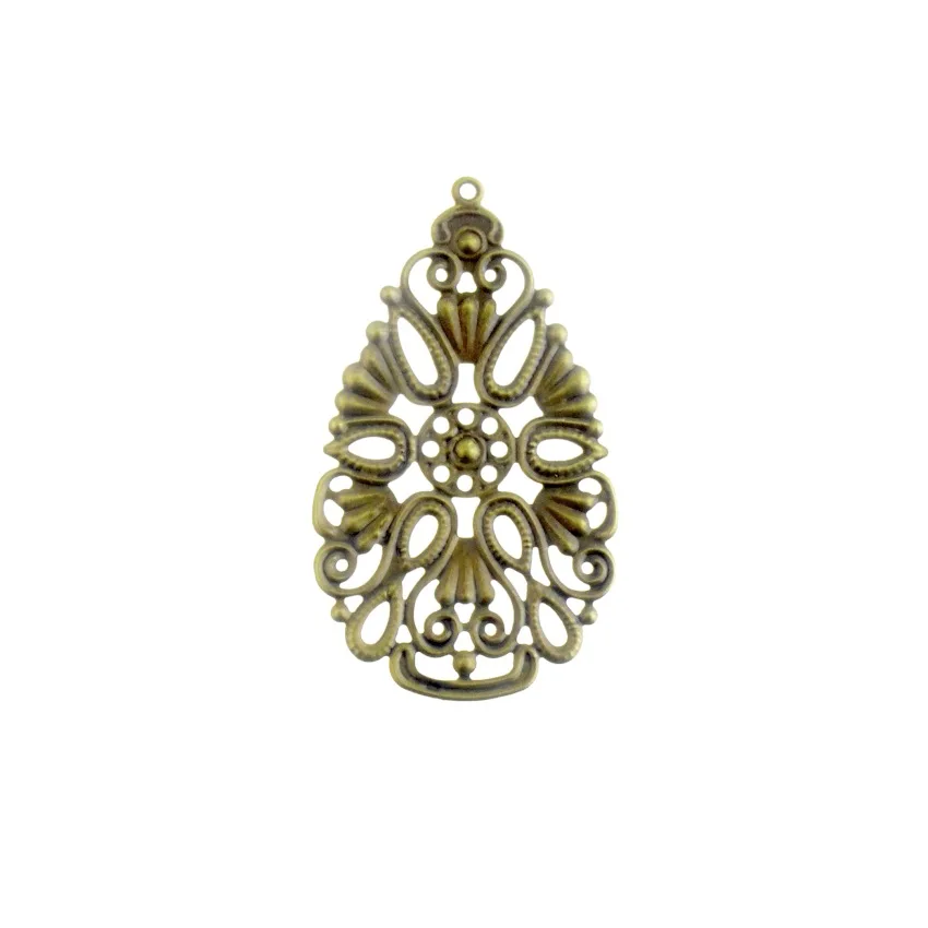 Free shipping 10PCS Antique Bronze Color Metal Filigree Wraps Connectors Crafts Gift Decoration DIY Jewelry Findings