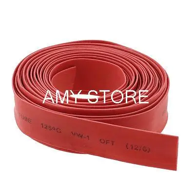 5M 12mm Dia. Heat Shrinking Shrinkable Tube Tubing Red