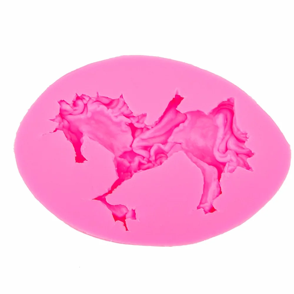 3D Horse silicone decoration mold DIY Cartoon Trojan Cake Decorating Tools cooking Baking handmade soap mould  T0529