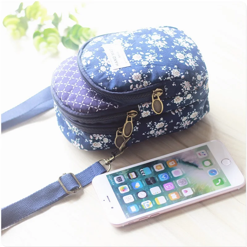 Cotton Women\'s Floral Shoulder Crossbody Bags Ladies Handbag Female Small Coin Wallet Phone Pouch Bolso Feminina 2023 for Girls