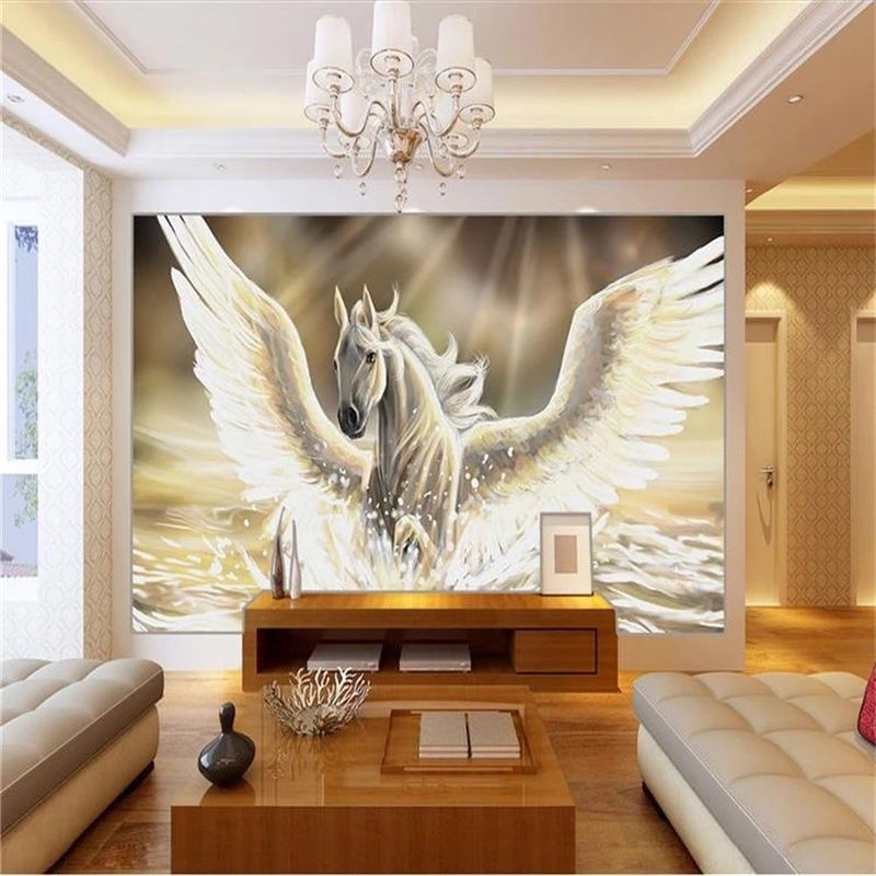 

beibehang 3D wallpaper/custom photo wall paper/fly horse Oil painting/mural/TV/sofa/Bedroom/KTV/Hotel/living room/Children room