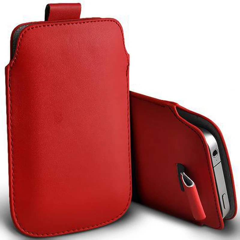 For iPhone 12 Pro Max Case PU Leather Pouch Cover Pocket Holster Pull Tab Cover For iPhone 13 mini 11 Pro XS Max Phone Bag Case