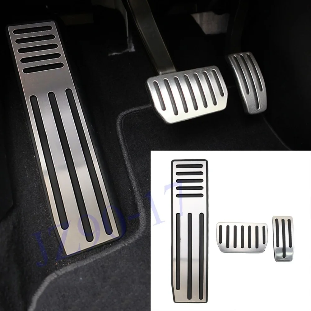 No Drilling for Tesla Model S Model X Gas Fuel Brake Foot Rest Pedal Pads Mats Cover Accessories Car Styling