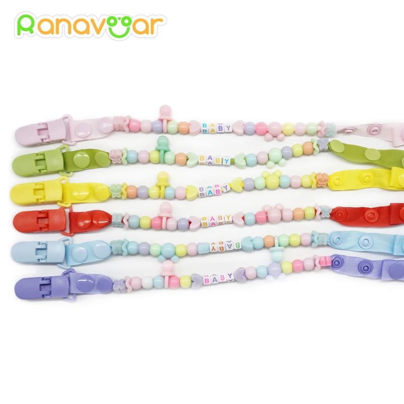 Toddler Baby Hand Made Dummy Pacifier Clip Chain Holder Soother Nipple Strap With Words Feeding Supplies