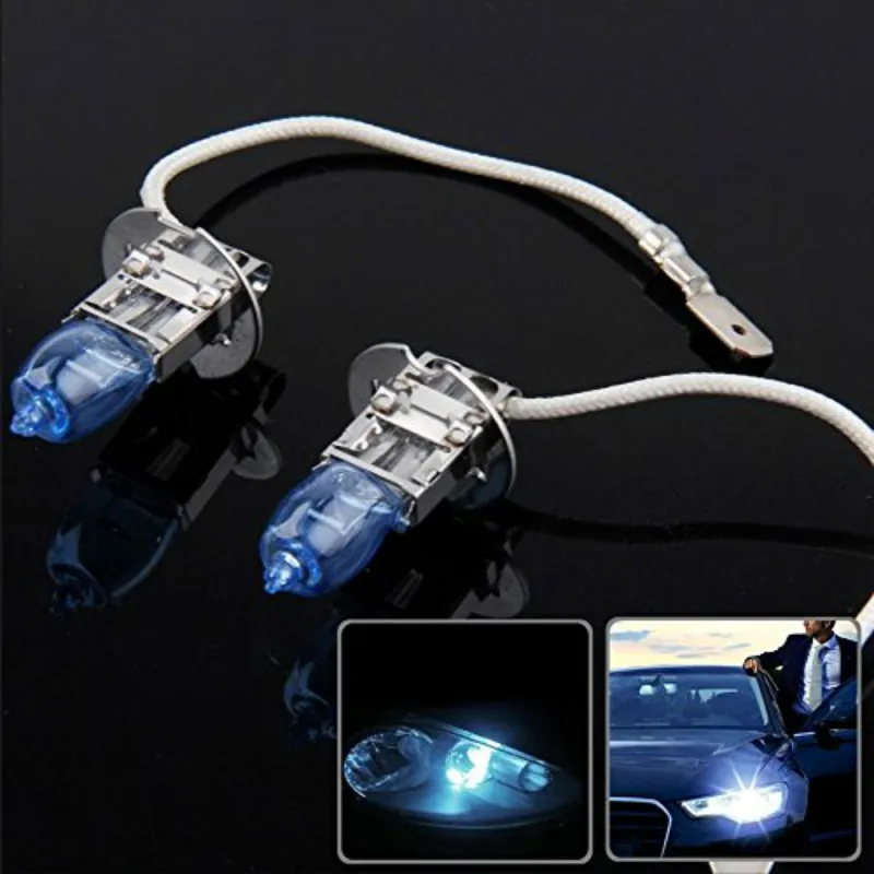 10pcs H3 DC 12V 100W 6000K Super White Auto Car HOD Xenon Car Fog Lamp Bulbs Car Headlamp Bulb HID Xenon Super White