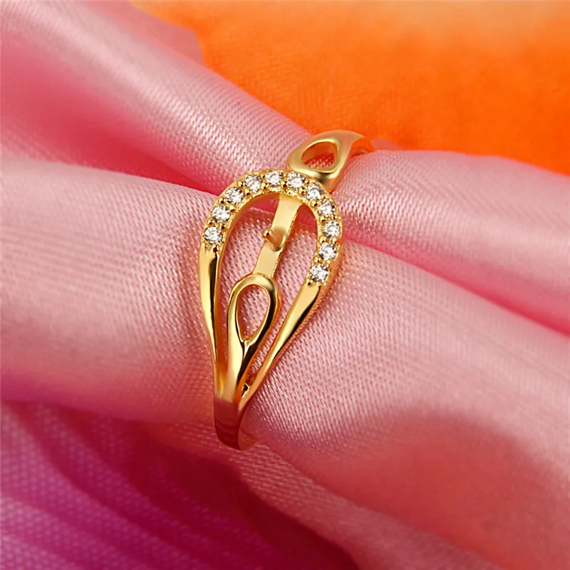 CLUCI Silver 925 Zircon Gold Pearl Ring Mounting Jewelry for Women Engagement 925 Sterling Silver Geometric Rings SR1005SB
