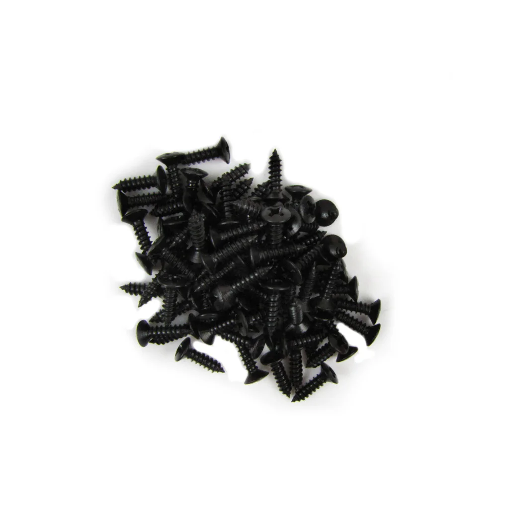 NEW 50PCS Black Guitar Pickguard Screws 3x12mm Pickguard Mounting Screws for Guitar Bass