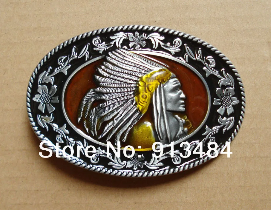 Fashion Indian belt buckle with pewter finish plating JF-B040 suitable for 4cm wideth belt free shipping