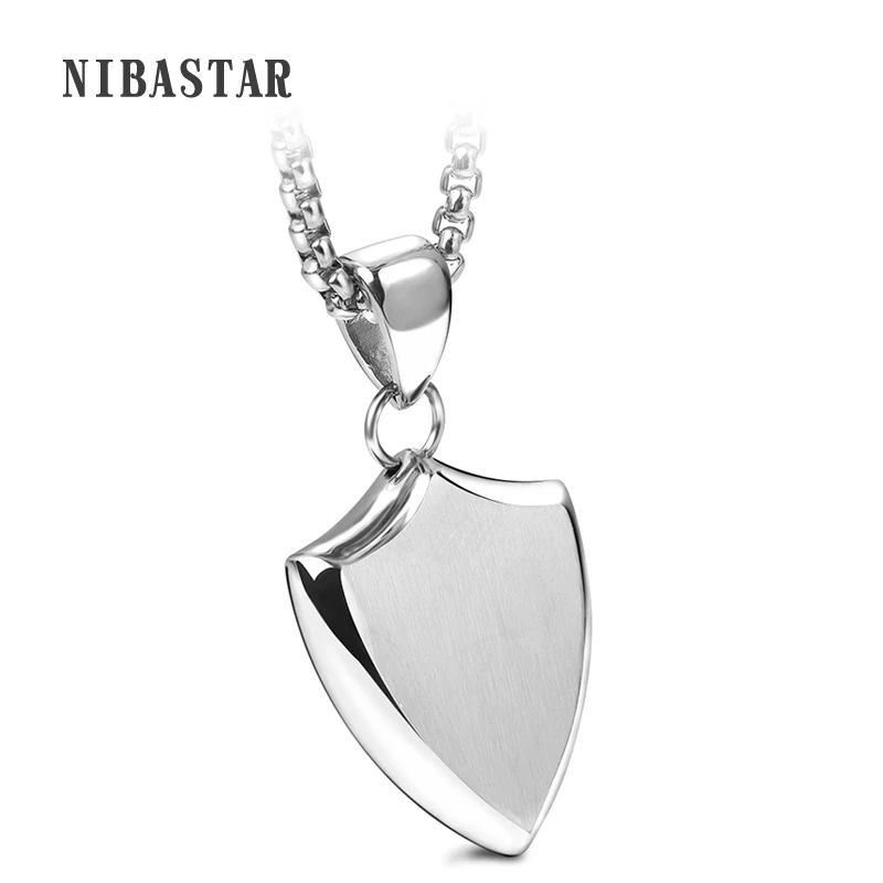 

Punk Cool Necklace High Polish Stainless Steel Pendant Shields Pendants Necklaces Shield Pendant Jewelry For Men