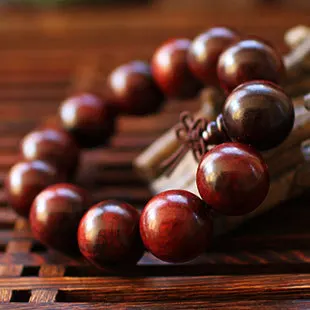 20mm Men bracelet Handmade beaded Wooden Red Buddha Bracelet Chunky Fashion Large Bead Wholesale gift jewelry