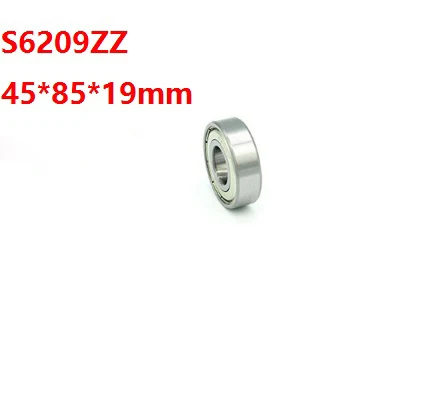 4pcs/lot S6209ZZ S6209 ZZ 45x85x19mm stainless steel double cover bearings Deep Groove Ball bearing 45*85*19mm 6209 6209ZZ