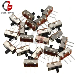 20Pcs SS12D00G3 Toggle Switch 2 Position SPDT 1P2T 3 Pin PCB Panel Mini Vertical Slide Switch Mini Power Switch for Audio Light