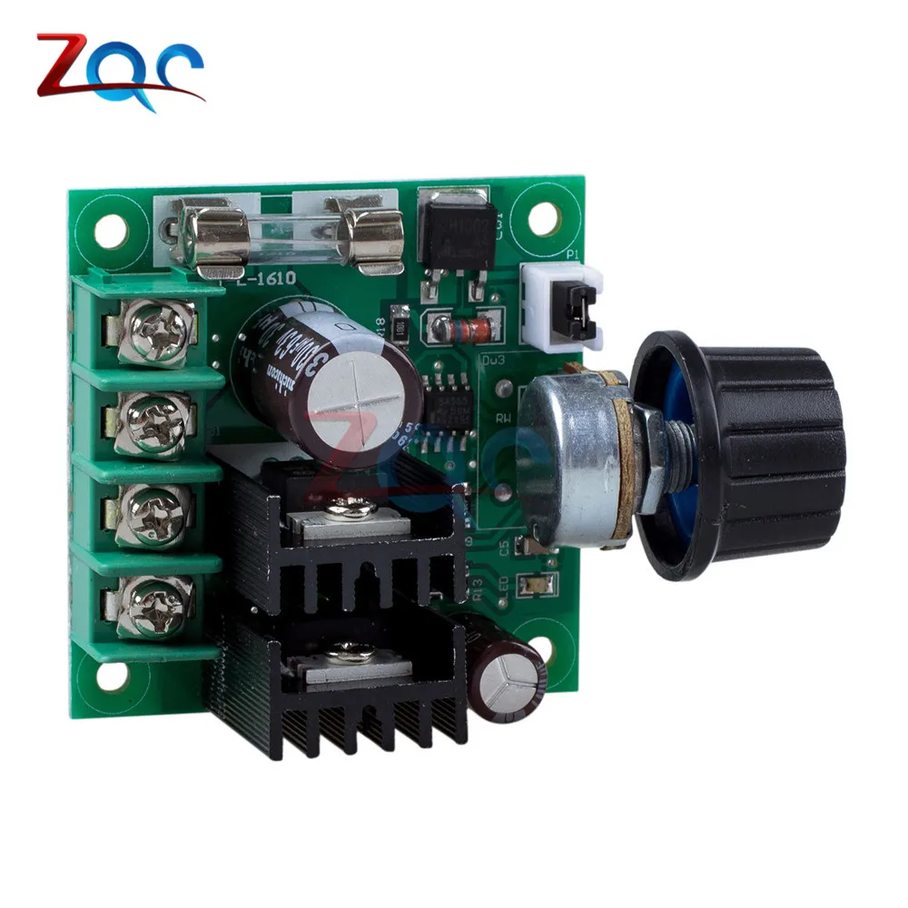 12V-40V 32V 10A Auto PWM DC Motor Speed Controller Regulator Governor with Knob Switch Volt Regulator Dimmer 400W Board Module