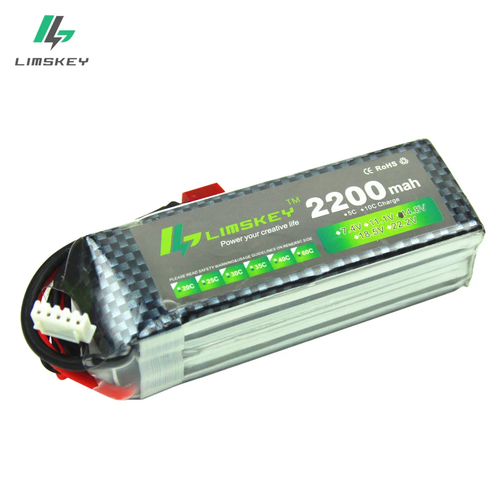 

Limskey Power Lipo аккумулятор 14,8 в 2200 мач 25C Max 35C 4S Lipo для вертолета квадрокоптера RC грузовика дрона аккумулятор 14,8 Lipo