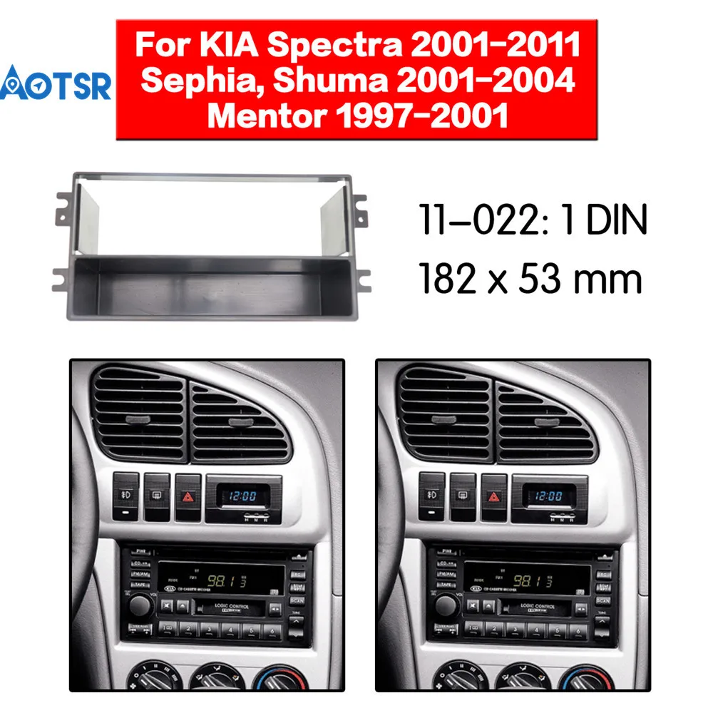 Car Radio Fascia Frame Kit For KIA Spectra 2001-2011 Sephia Shuma 2001-2004 Radio Stereo Audio Bezel Facia Panel Dash Mount Kit