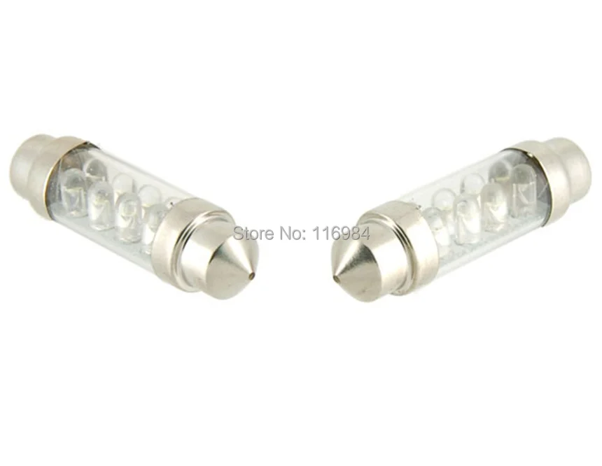 1pcs  X White 39mm 8LED Festoon LED Dome License Plate Interior Bulb Lamp DC12V 40LM