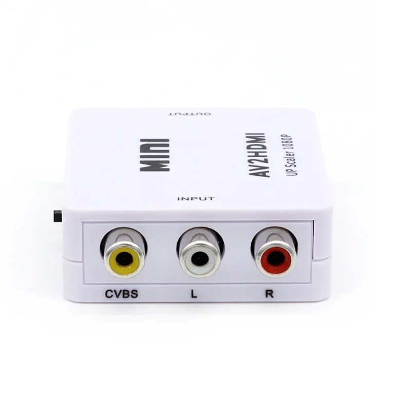 Mini Composite AV CVBS 3RCA to HDMI Video Converter Adapter 720p 1080p Upscaler Box For TV