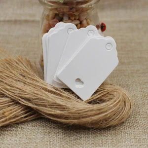 Etiqueta de presente em branco, coração oco, papel Kraft preto retangular, sorteio de mão, 100 cordas de cânhamo, novo estilo, 5x3cm, 100pcs 10 principais vendas absorvente cânhamo - №1