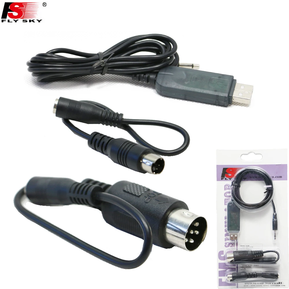 Flysky FS-SM100 USB Flight Simulator Adapter Cable for Flysky FS-i6 FS-i4 FS-TH9X FS-T4B FS-GT3 FS-GT2 Remote Controller