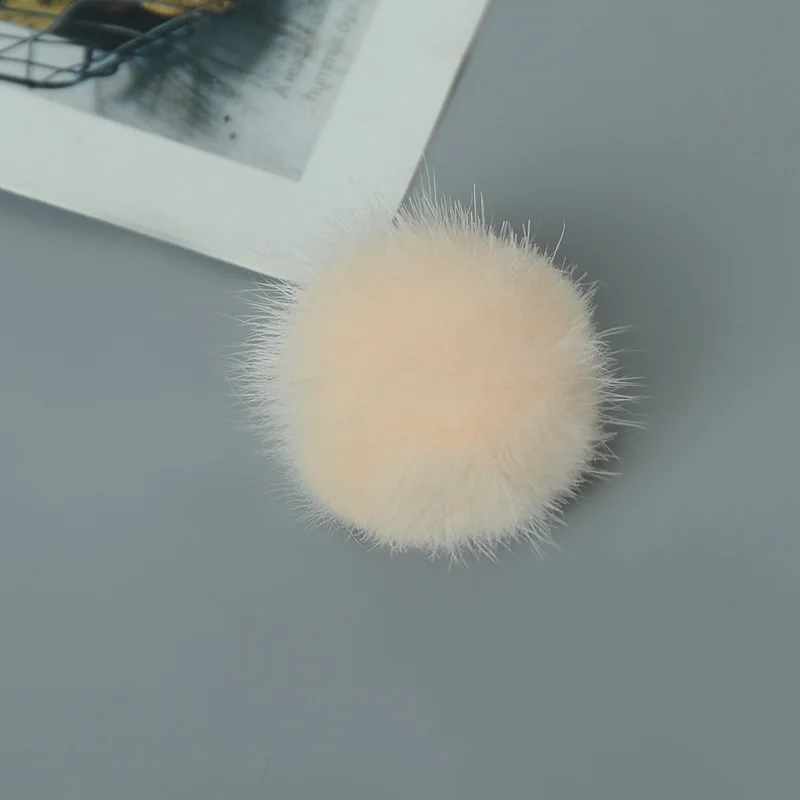 6pcs/lot 4CM Real Mink Fur Pom pom for Hat Genuine Mink Fur Balls DIY Fox Fur Accessories For Keychains Charm Caps F316