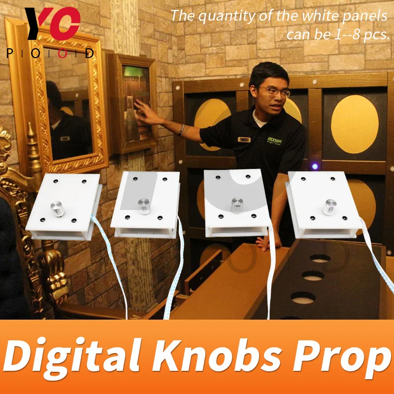 YOPOOD Digital Knobs Prop escape room game rotate the metal knob in right numbers to unlock chamber supplier