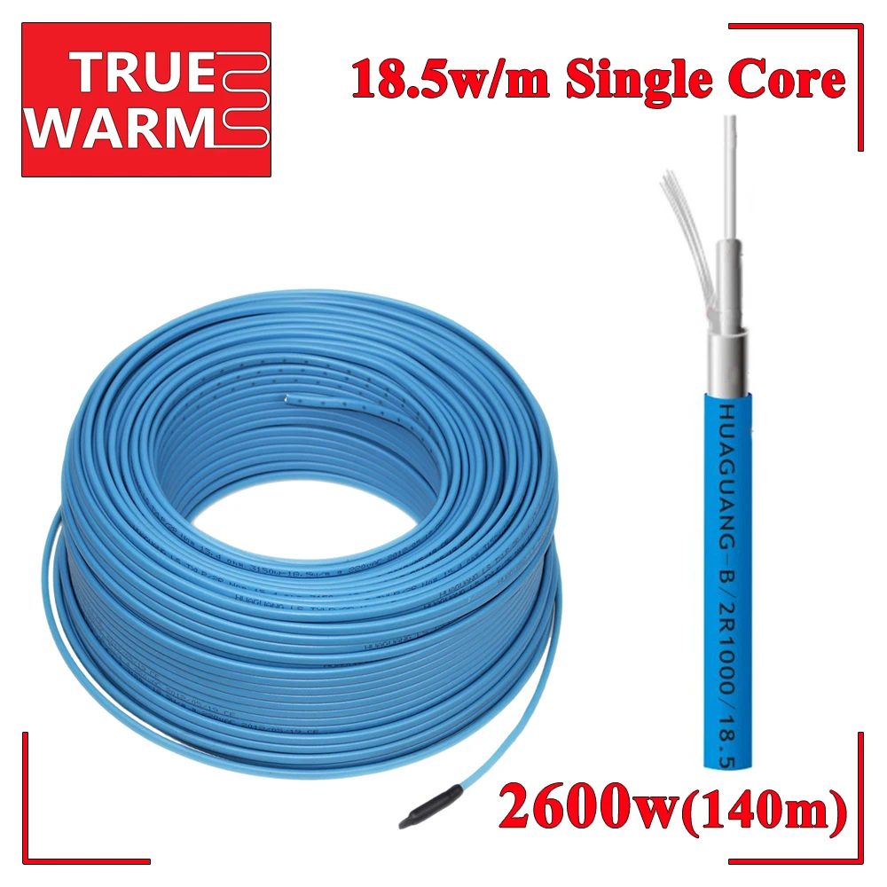 2600W 140M Power Saving Single Conductor Home Heating Cable For Indoor Tile Floor, Wholesale-HC1/18-2600