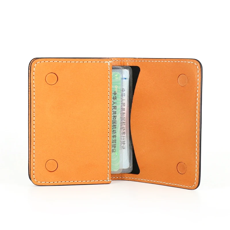 Business Card Case Genuine Leather Luxury Men Credit Card Wallets Magnetic Buckle Coin Purses Cowhide Canvas Women Money Bag