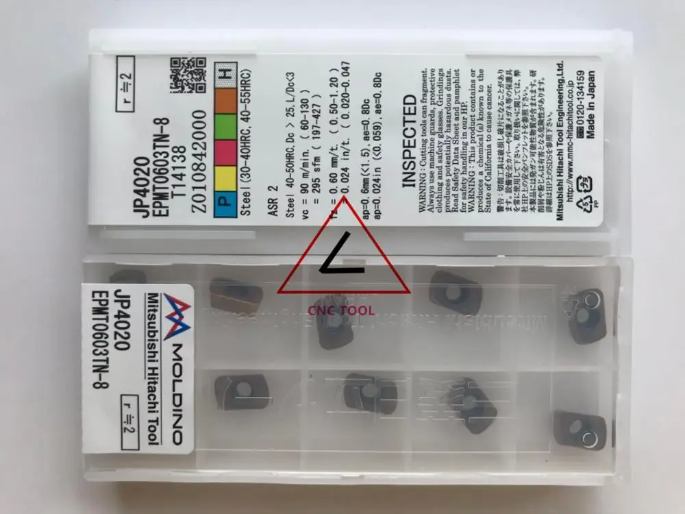 Индексируемые вставки с ЧПУ Hitachi EPMT0603TN-8 JP4020, 10 шт.
