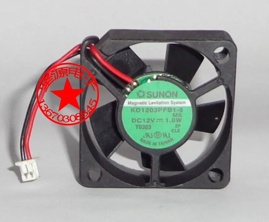 

SUNON KD1203PFB1-8 MS DC 12V 1.0W 30x30x10mm Server Cooling Fan