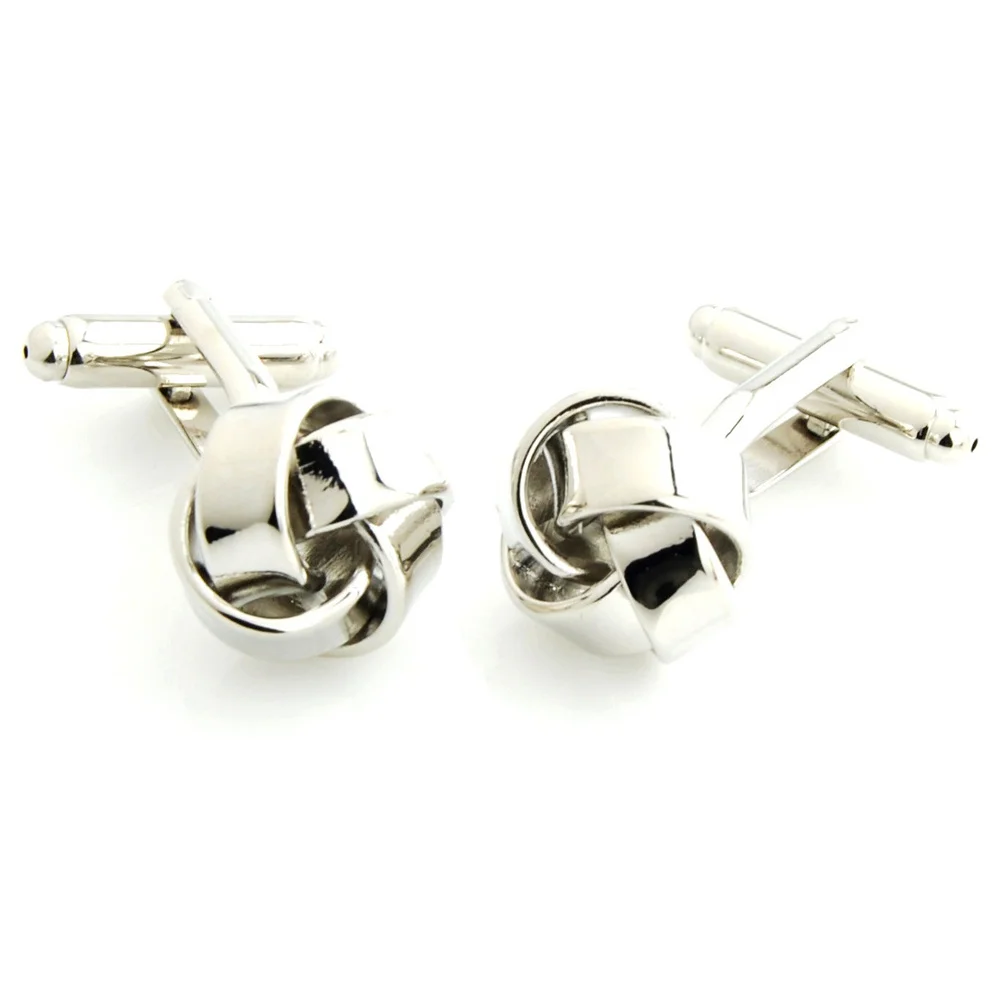 YH-001 Classic Pure Metal Knot Cufflinks - Factory Direct Wholesale