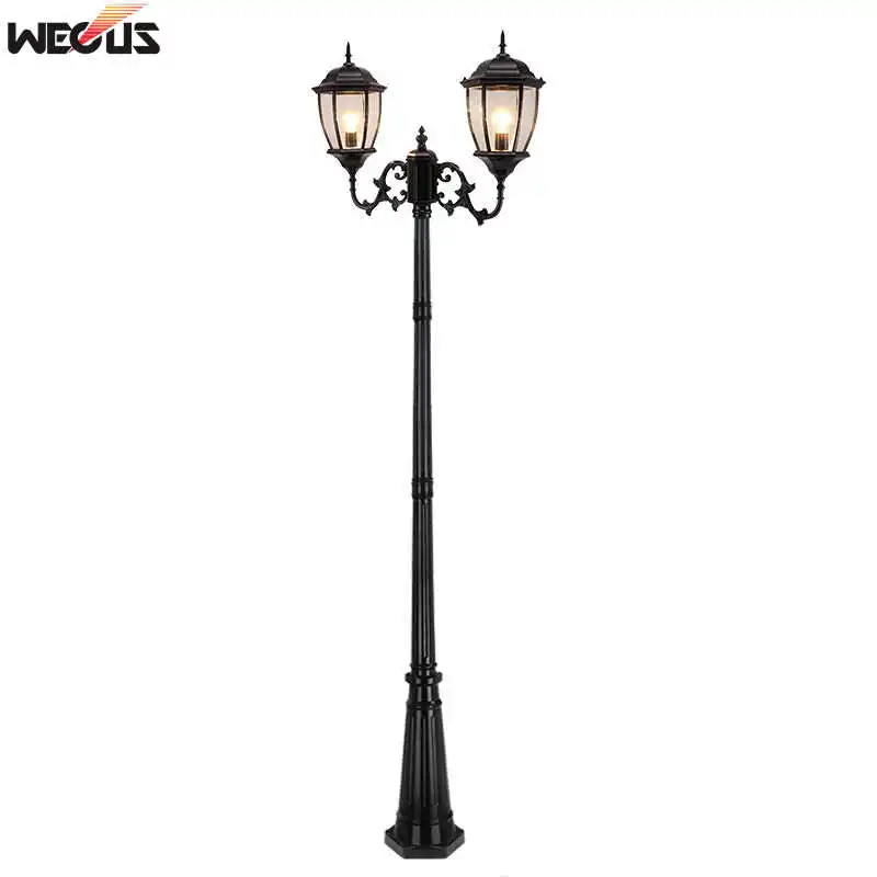 Éclairage extérieur européen à mât élevé, lampe de jardin d\'ingénierie, éclairage de route de jardin, lampadaire, H 2.8m