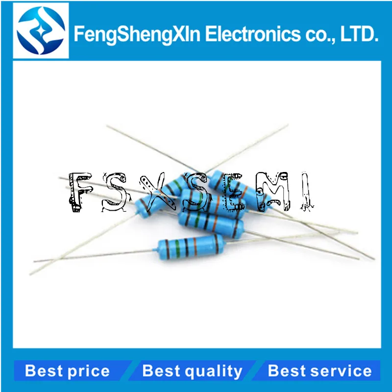 20pcs/lot 1W Metal film resistor 1% 1R ~ 1M 2.2R 4.7R 10R 22R 47R 100R 220R 470R 1K 10K 100K 2.2 4.7 10 22 47 100 220 470 ohm