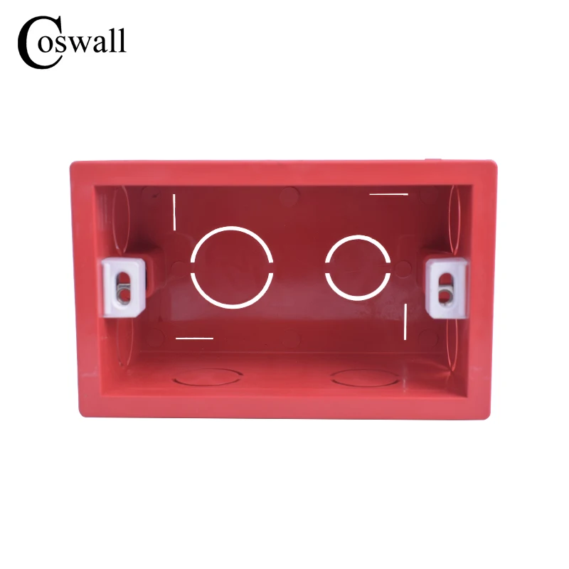 Coswall Super Quality 101mm*67mm US Standard Internal Mounting Box Back Cassette for 118mm*72mm Standard Wall Switch and Socket