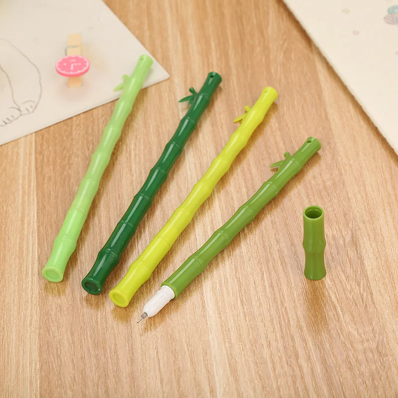 100 Pcs Simulation Plant Gel Pen Cute Student Fresh Water Pen Desktop Office Supplies Needle Sign Pen cute stationary