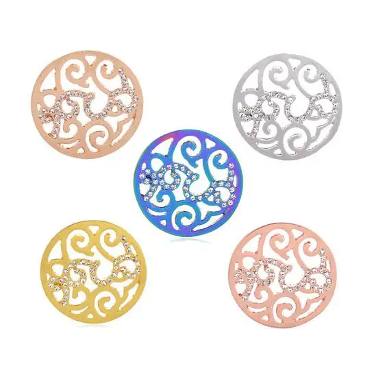 Fashionable paisley pattern my coin 33mm size works for 35mm locket pendant necklace