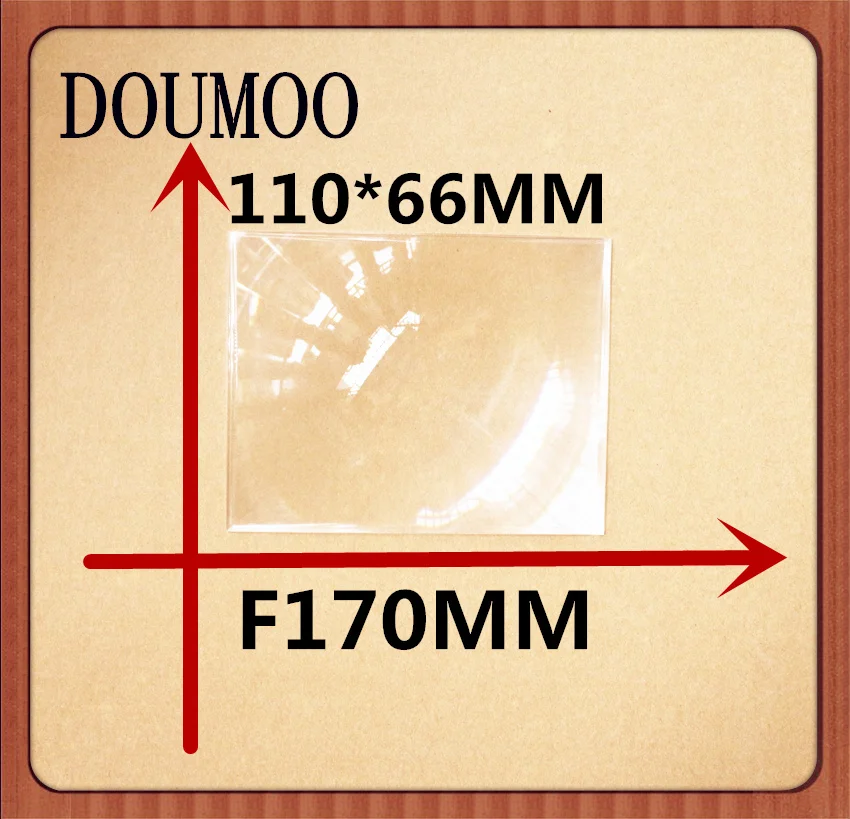 

1 pcs/lot Free shipping 110*66 mm Rectangle Fresnel Lens Focal length 170 mm High concentrated for DIY projector fresnel lens