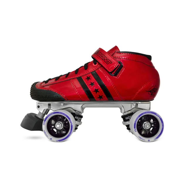 Quadstar-Rollers rouges et bleus brillants, patins de vitesse GT