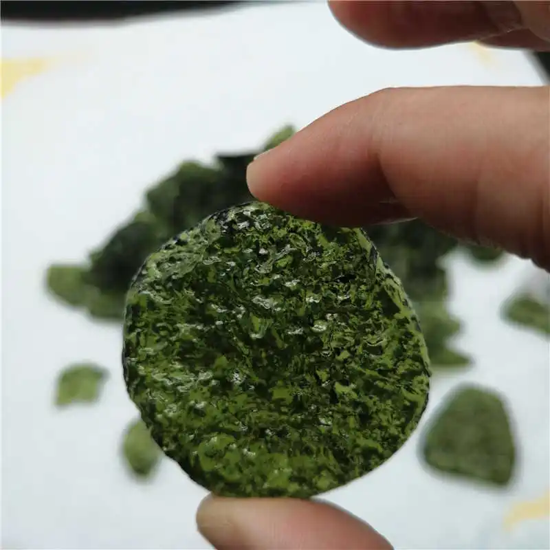 20g-25g New Products Natural Czech Moldavite green aerolites crystal Reiki Healing stone energy apotropaic take along gem