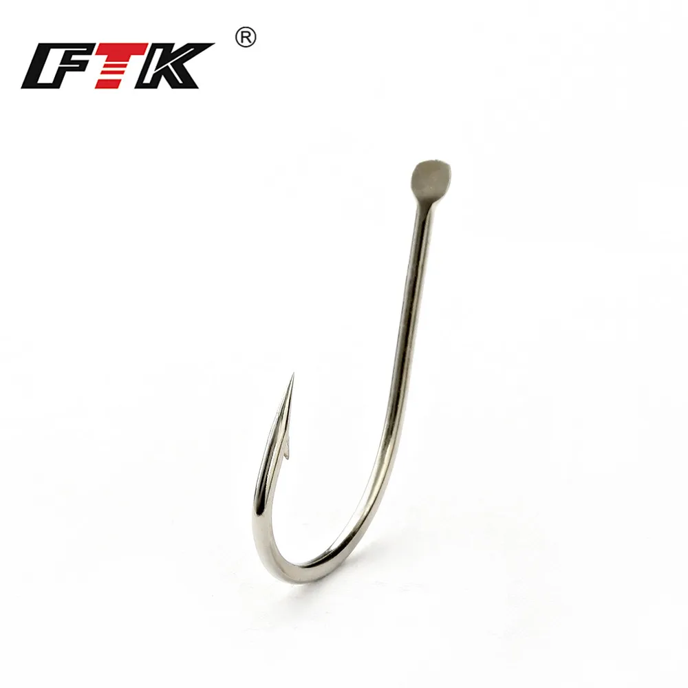 FTK  new 421N 1#-8# 100Pcs/Lot Bent Hooks High Carbon Steel Fishing Hook Sea Hooks For Fishing Tackle