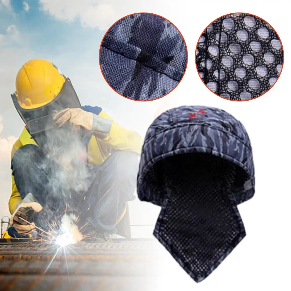 Washable Flame Fire Resistant Bandana Protective Hoods Welding Hat Labor Insurance Welder Sweat Absorption Hat Work Welding Cap